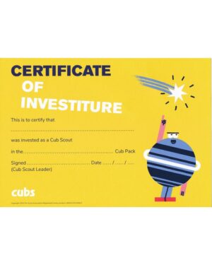 Cubs Certificate of Investiture (Pack of 10)