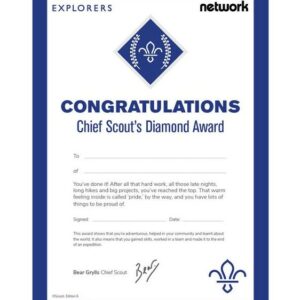 Certificate Chief Scout's Diamond Award (Pack of 10)