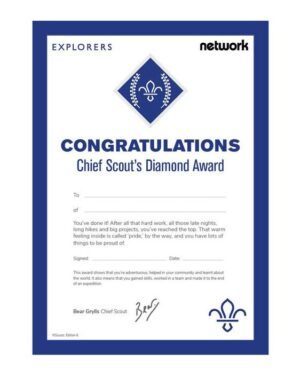 Certificate Chief Scout's Diamond Award (Pack of 10)