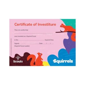 Squirrels Certificate of Investiture (Pack of 10)