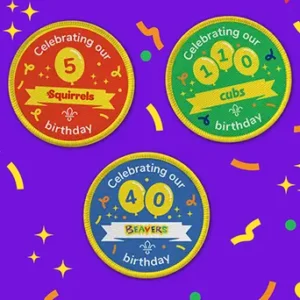 Triple Birthday Uniform Badges